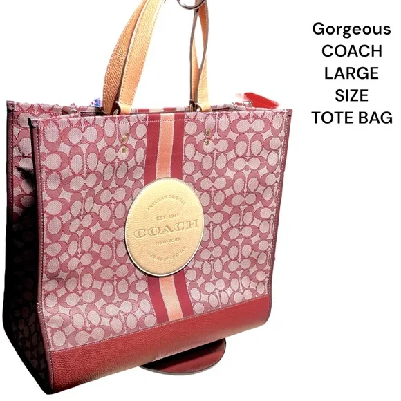 LARGE COACH DEMSEY TOTE EXCELLENT CONDITION & BEAUTIFUL COLOR-CROSSBODY TOTE - Picture 2 of 16